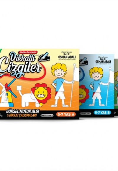 Dikkatli Çizgiler - 5-7 Yaş - (3 Kitap SET)