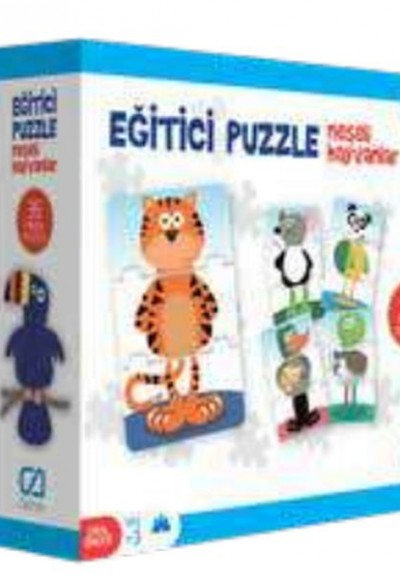 Eğitici Puzzle - Neşeli Hayvanlar