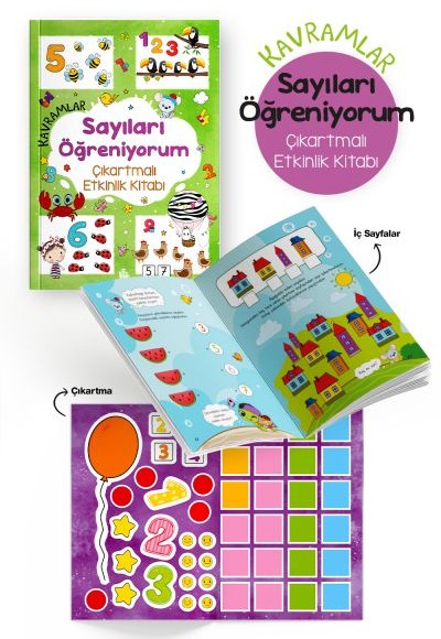 Kavramlar – Sayıları Öğreniyorum – Çıkartmalı Etkinlik Kitabı - 3 Yaş +
