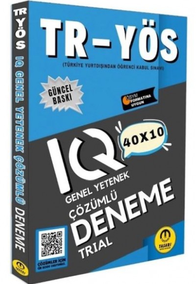 Tasarı TR YÖS IQ 40X10 Çözümlü Deneme